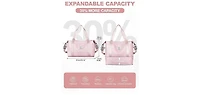 Travel Duffel Bag, Sports Tote Gym Bag, Shoulder Weekender Overnight Bag for Women