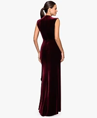 Betsy & Adam Petite Ruched Sleeveless Dress