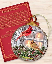 Designocracy House Birds Christmas Wood Ornament