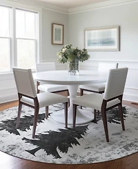 Addison Holiday Washable Indoor/Outdoor ACN1811 8'x8' Round Area Rug