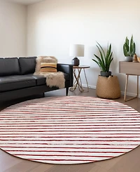 Addison Holiday Washable Indoor/Outdoor ACN1819 8'x8' Round Area Rug