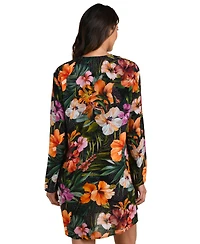 La Blanca Women's Tropical Hideaway Lace Front Cover Up