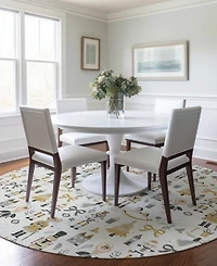 Addison Holiday Washable Indoor/Outdoor ACN1827 8'x8' Round Area Rug