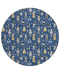 Addison Holiday Washable Indoor/Outdoor ACN1827 8'x8' Round Area Rug