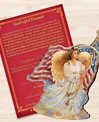 Designocracy American Angel Wooden Ornament