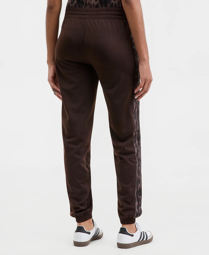 adidas Women's Three Stripes Leopard Print Track Pants