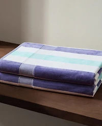 Calvin Klein Pop Color Stripe Cotton 2-Pc. Beach Towel Set, 70" x 40"