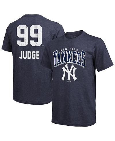Majestic Threads Men's Aaron Judge Navy New York Yankees Triblend Name Number T-Shirt