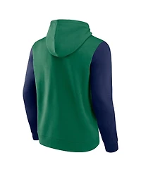 Fanatics Men's Green Notre Dame Fighting Irish Extra Point Color Block Pullover Hoodie