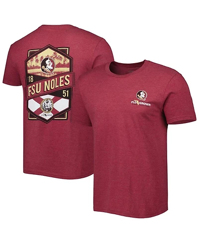 Flogrown Men's Garnet Florida State Seminoles Double Diamond Crest T-Shirt