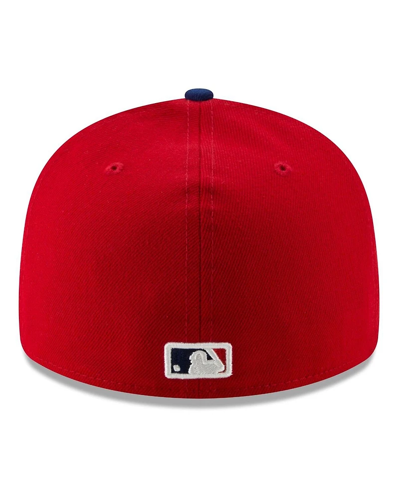New Era Men's Red Philadelphia Phillies 2025 Mlb Postseason Side Patch Low Profile 59FIFTY Fitted Hat