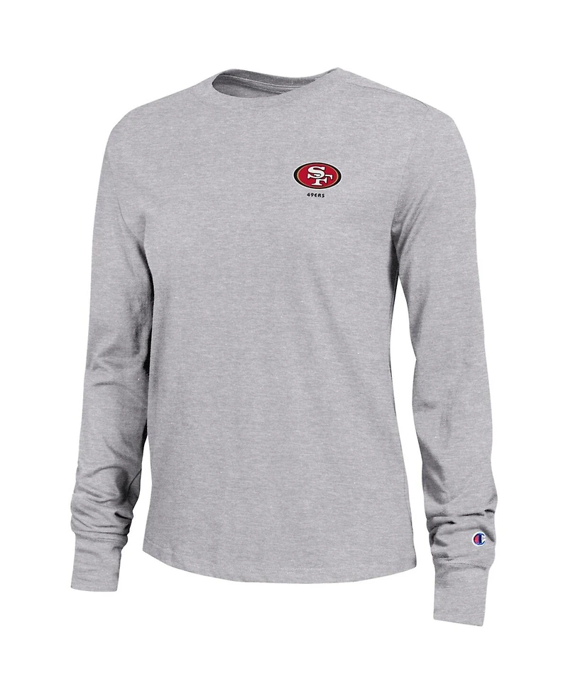 Champion Women's Gray San Francisco 49ers Core Long-Sleeve T-Shirt
