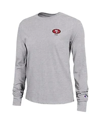 Champion Women's Gray San Francisco 49ers Core Long-Sleeve T-Shirt
