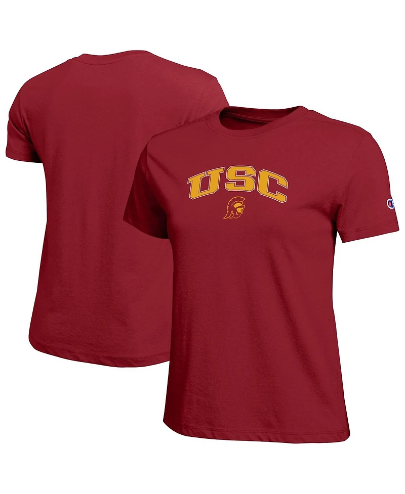 Champion Women's Cardinal Usc Trojans Arched Over Logo T-Shirt