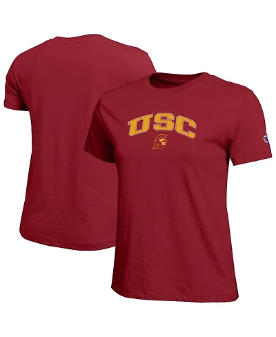 Champion Women's Cardinal Usc Trojans Arched Over Logo T-Shirt