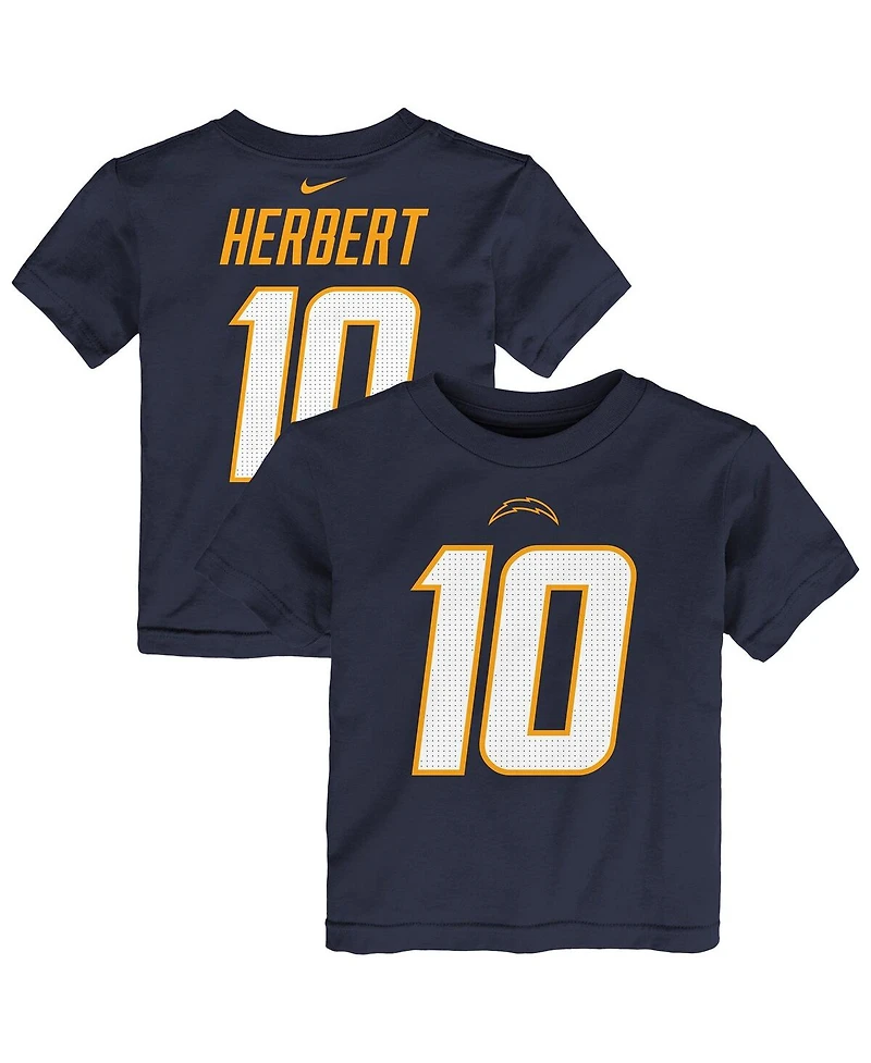 Nike Toddler Justin Herbert Navy Los Angeles Chargers Player Name Number T-Shirt