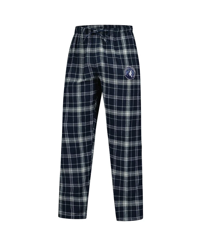Concepts Sport Men's Navy/Gray Minnesota Timberwolves Ultimate Plaid Flannel Pants