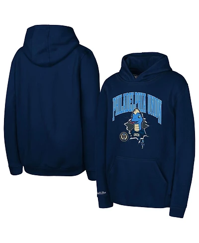 Mitchell & Ness Big Boys and Girls Navy Philadelphia Union Mascot Break Out Pullover Hoodie