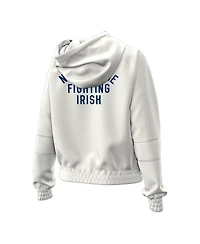 Under Armour Women's Natural Notre Dame Fighting Irish Gameday Rival Fleece Full-Zip Cropped Hoodie