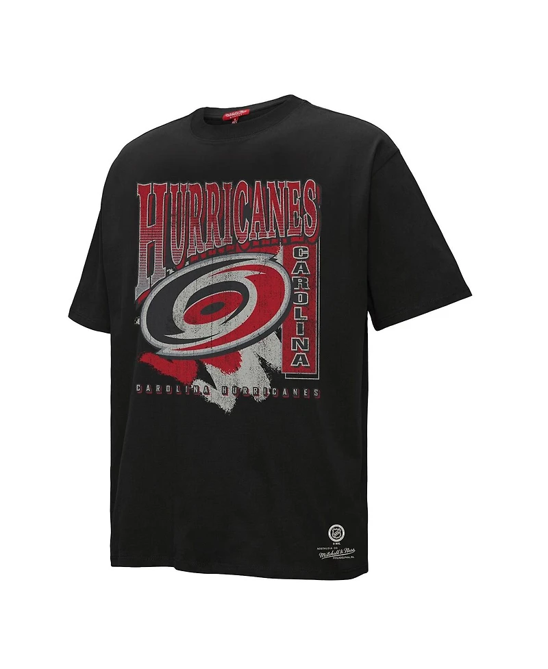 Mitchell & Ness Women's Black Carolina Hurricanes Choppy Ice Boyfriend T-Shirt