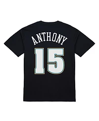 Mitchell & Ness Men's Carmelo Anthony Black Denver Nuggets Rookie Photo Name Number T-Shirt