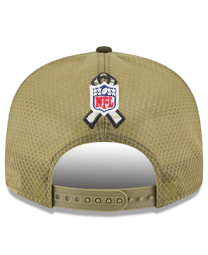 New Era Men's Dark Green Kansas City Chiefs 2025 Salute to Service Split Panel 9FIFTY Snapback Hat