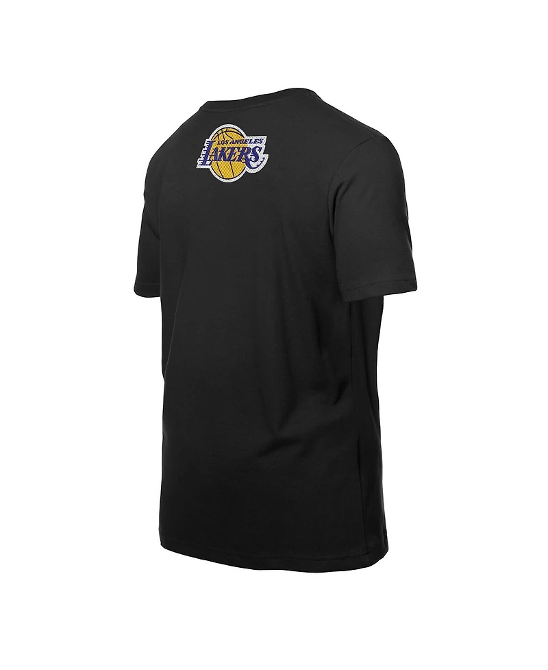 New Era Men's Black Los Angeles Lakers Premium Wordmark T-Shirt