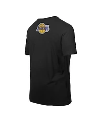 New Era Men's Black Los Angeles Lakers Premium Wordmark T-Shirt