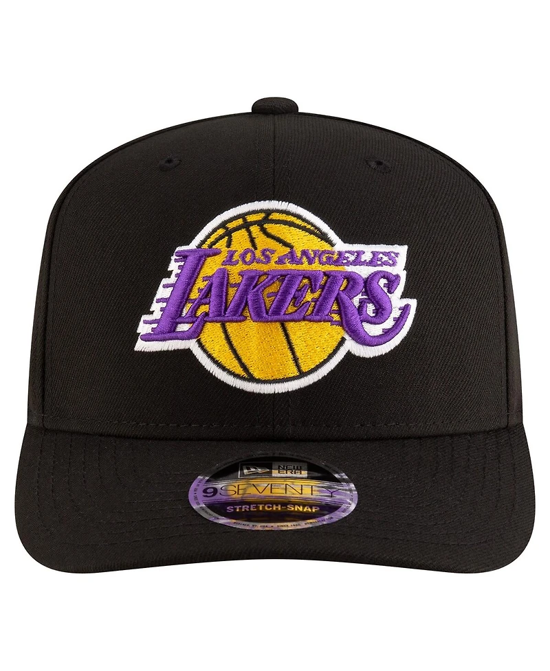 New Era Men's Black Los Angeles Lakers 9SEVENTY Stock Adjustable Hat