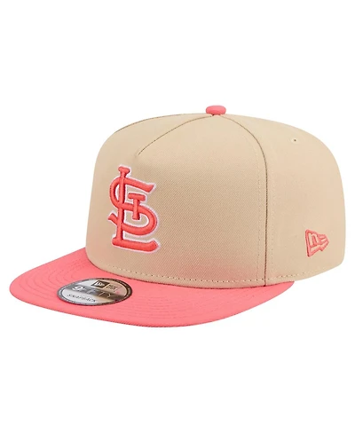 New Era Men's Light Beige/Coral St. Louis Cardinals Color Pack A-Frame 9FIFTY Snapback Hat