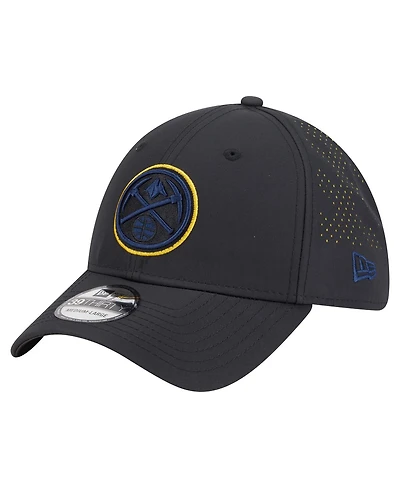 New Era Men's Black Denver Nuggets Night 39THIRTY Flex Hat