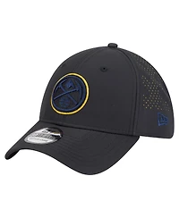 New Era Men's Black Denver Nuggets Night 39THIRTY Flex Hat