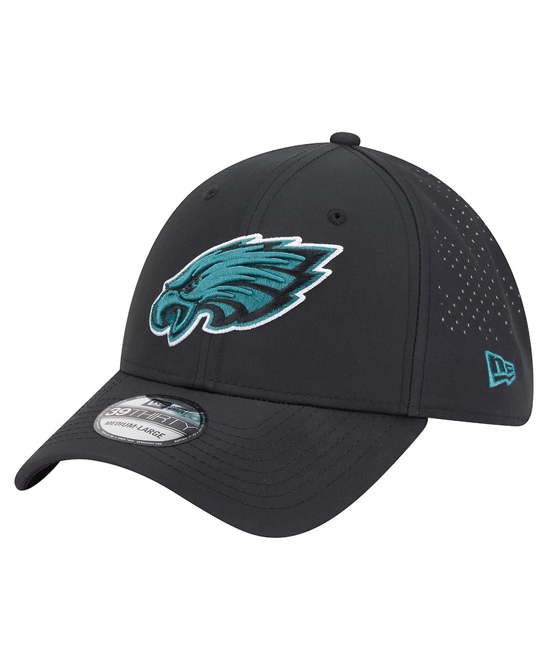 New Era Men's Black Philadelphia Eagles Night 39THIRTY Flex Hat