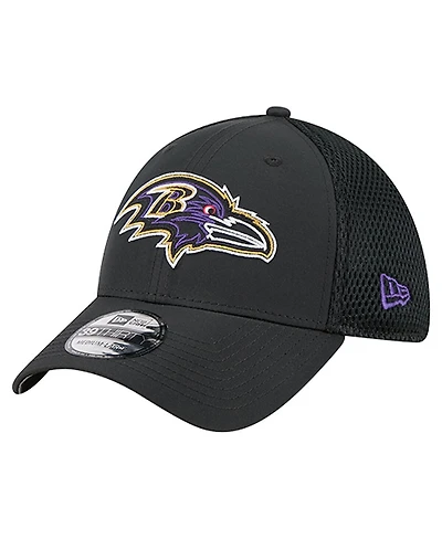 New Era Men's Black Baltimore Ravens Outline 39THIRTY Flex Hat