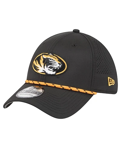 New Era Men's Black Missouri Tigers Rope 39THIRTY Flex Hat