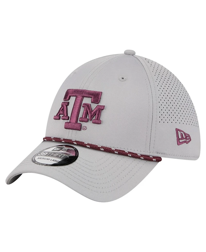 New Era Men's Gray Texas A M Aggies Rope 39THIRTY Flex Hat