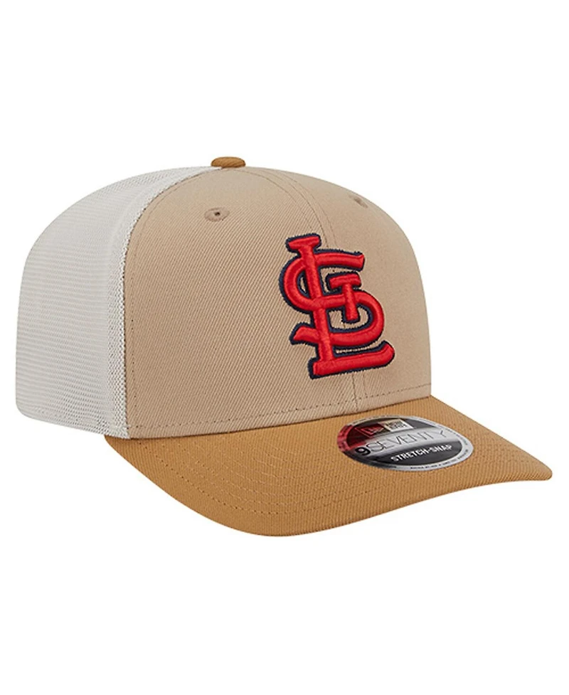 New Era Men's Stone/White St. Louis Cardinals 9SEVENTY Trucker Adjustable Hat