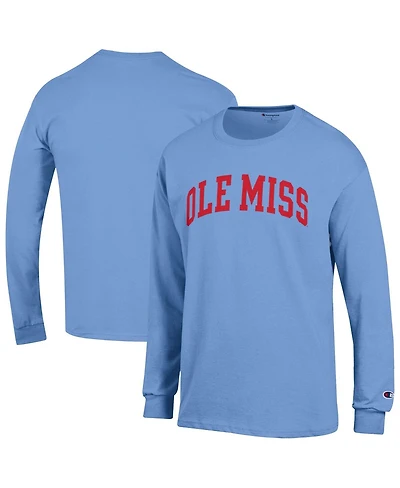 Champion Men's Light Blue Ole Miss Rebels Basic Arch Long Sleeve T-Shirt