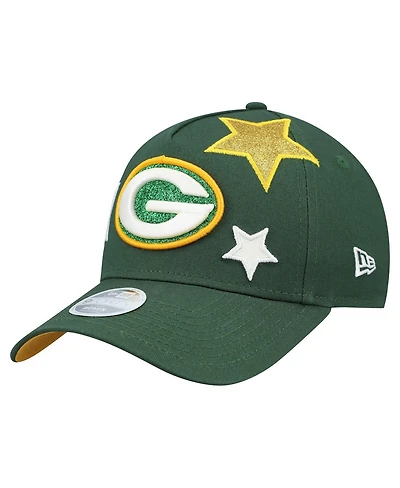New Era Women's Green Bay Packers Stardom A-Frame 9FORTY Adjustable Hat