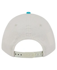 New Era Men's Cream/Aqua Miami Dolphins Throwback Two-Tone Sided Corduroy 9FORTY A-Frame Adjustable Hat