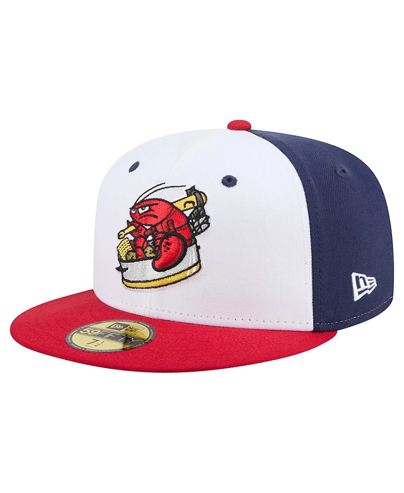 New Era Men's White Portland Sea Dogs Theme Nights 59FIFTY Fitted Hat