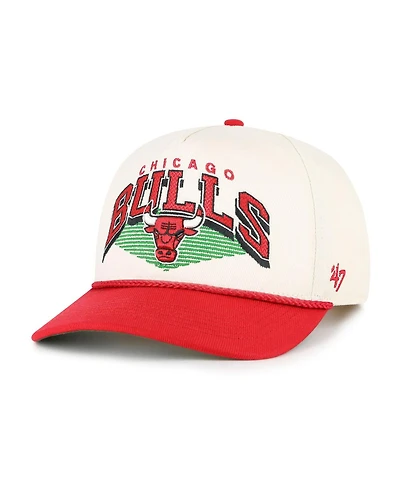 '47 Brand Men's Cream/Red Chicago Bulls Pomona Two-Tone Rope Hitch Adjustable Hat
