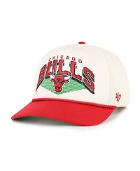'47 Brand Men's Cream/Red Chicago Bulls Pomona Two-Tone Rope Hitch Adjustable Hat