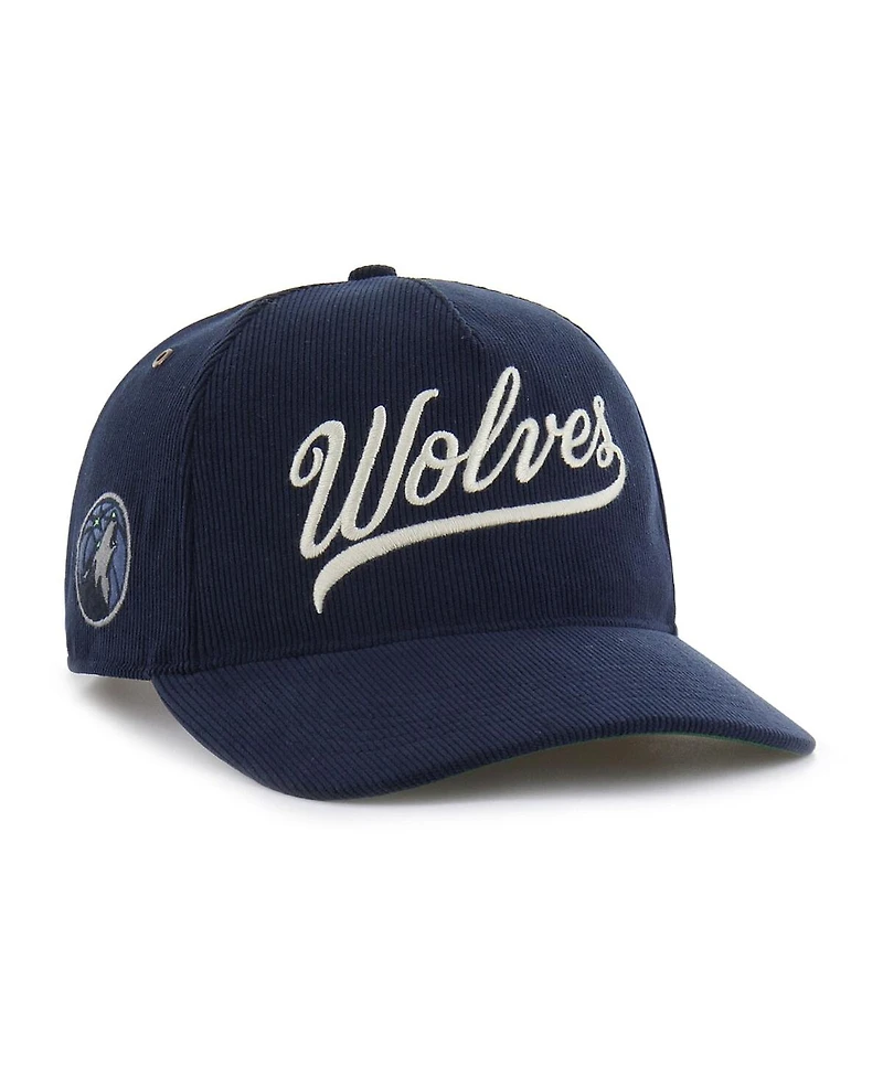 '47 Brand Men's Navy Minnesota Timberwolves Golden Age Relaxed Corduroy Hitch Adjustable Hat