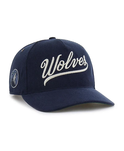 '47 Brand Men's Navy Minnesota Timberwolves Golden Age Relaxed Corduroy Hitch Adjustable Hat