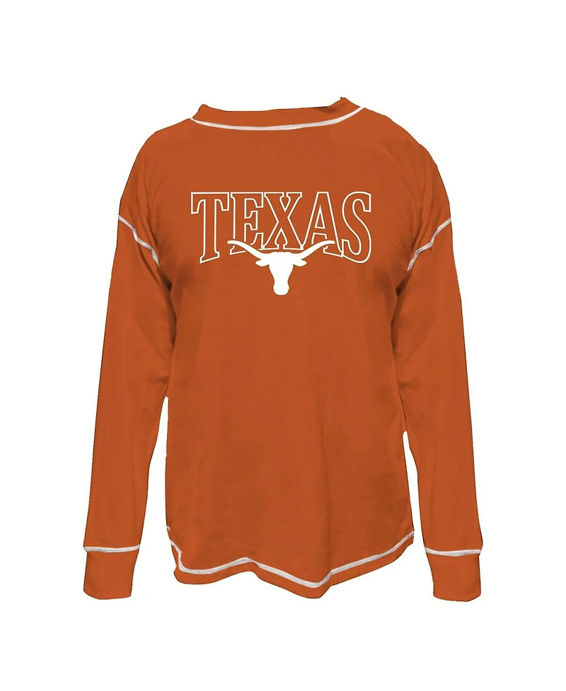 Fanatics Women's Burnt Orange Texas Longhorns Plus Contrast Stitch Sweatshirt