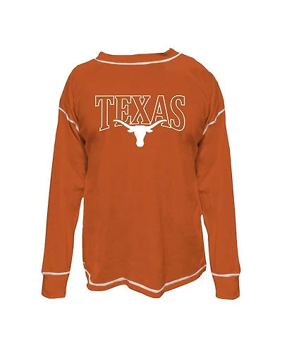 Fanatics Women's Burnt Orange Texas Longhorns Plus Contrast Stitch Sweatshirt
