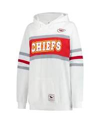 Mitchell & Ness Women's White Kansas City Chiefs Plus Size Head Coach Throwback Pullover Hoodie