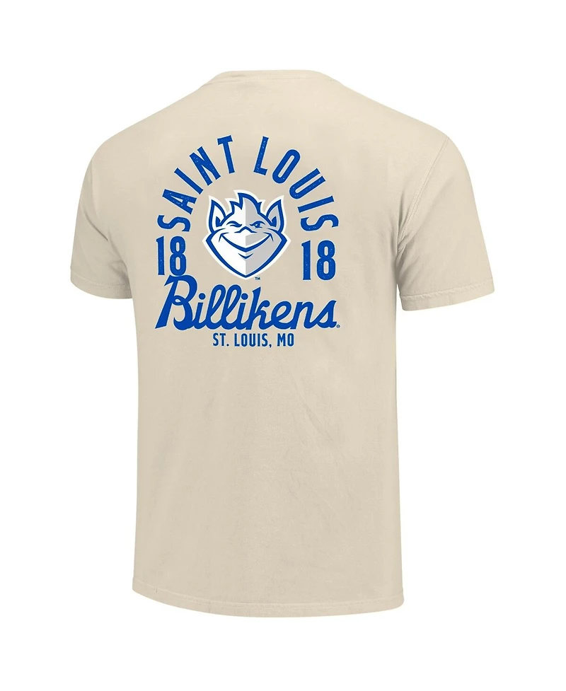 Image One Men's Cream Saint Louis Billikens Comfort Colors Mascot Overlay T-Shirt