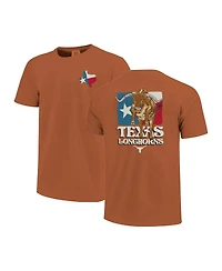Image One Men's and Women's Burnt Orange Texas Longhorns Hyper Local Bevo State Flag T-Shirt